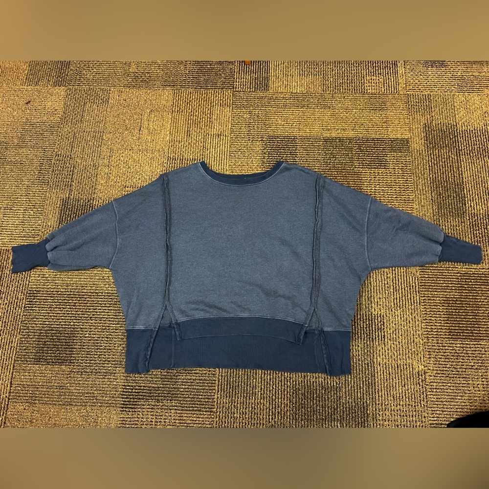 Free People Camden sweatshirt, navy blue, size xs